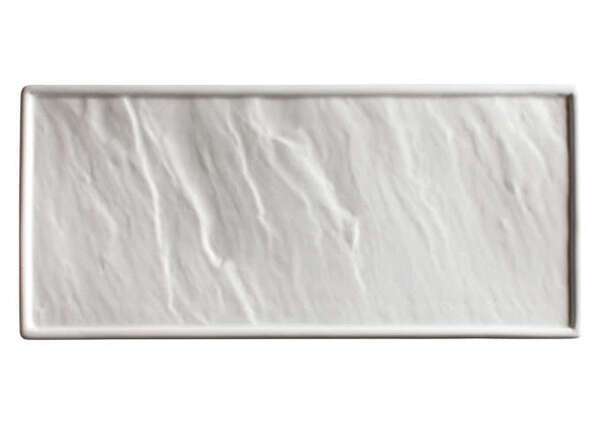 Winco WDP001-204, 16.12 x 6.8-Inch Ardesia Calacatta Porcelain Rectangular Platter, Creamy White, 2/CS (Discontinued)