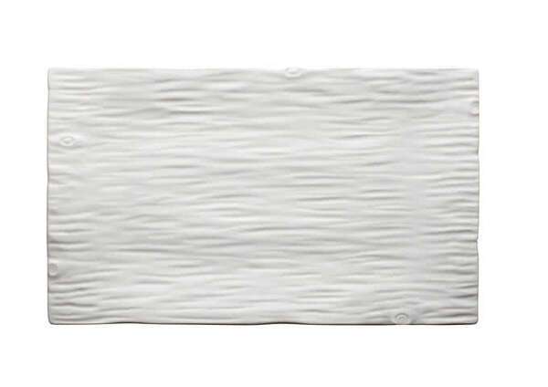 Winco WDP002-204, 15.12 x 10.25-Inch Ardesia Dalmata Porcelain Rectangular Platter, Creamy White, 2/CS (Discontinued)