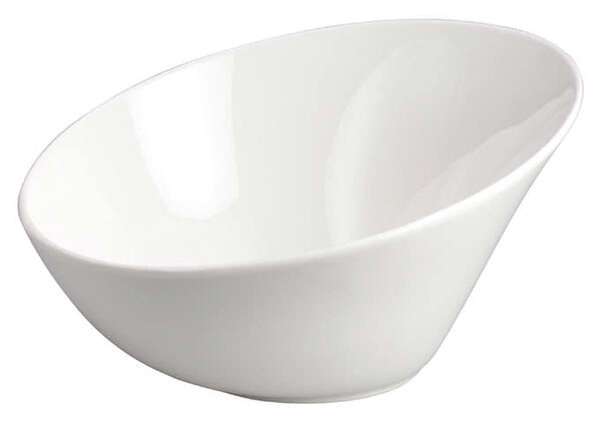 Winco WDP003-203, 9.5-Inch Dia 1.5 Quart Ardesia Rimini Porcelain Angeled Bowl, Creamy White, 12/CS (Discontinued)