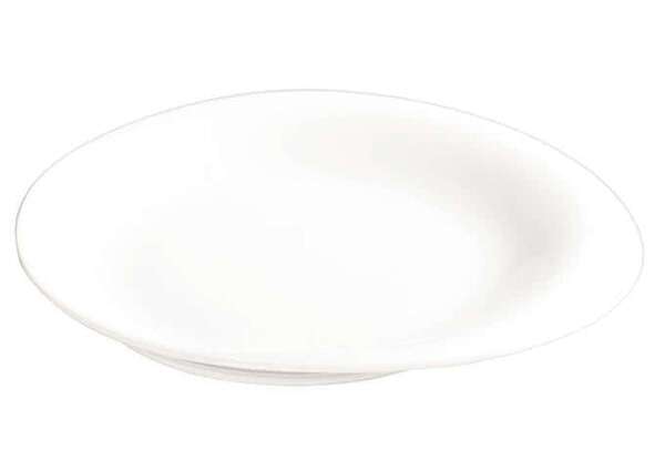 Winco WDP004-201, 8-Inch Dia Ardesia Ocea Porcelain Large Oval Plate, Creamy White, 24/CS (Discontinued)