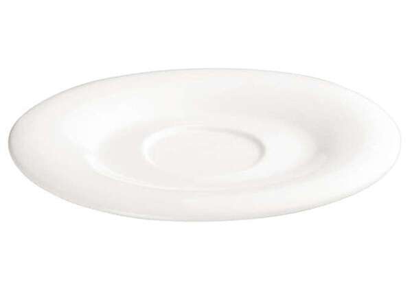 Winco WDP004-215, 6.25 x 5.5-Inch Ardesia Ocea Porcelain Oval Saucer, Creamy White, 36/CS (Discontinued)