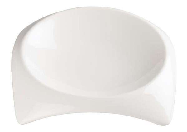Winco WDP005-101, 5.5-Inch Dia 4 Oz Ardesia Carzola Porcelain Oval Deep Bowl, Bright White, 36/CS (Discontinued)