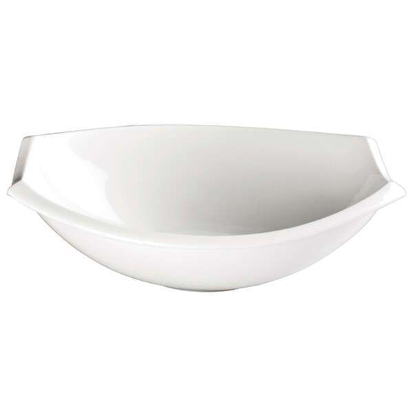 Winco WDP006-205, 11-inch Length 14 Oz Ardesia Bergomi Porcelain Oval Bowl, Creamy White, 12/CS (Discontinued)