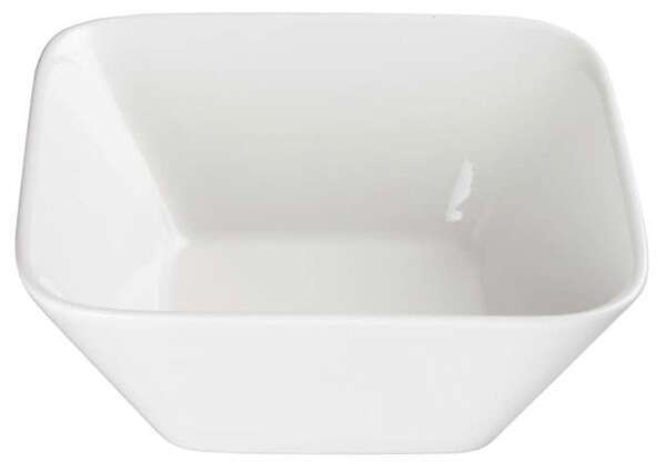 Winco WDP008-104, 7.63-Inch 1.5 Qt Ardesia Laurets Porcelain Square Bowl, Bright White, 12/CS (Discontinued)
