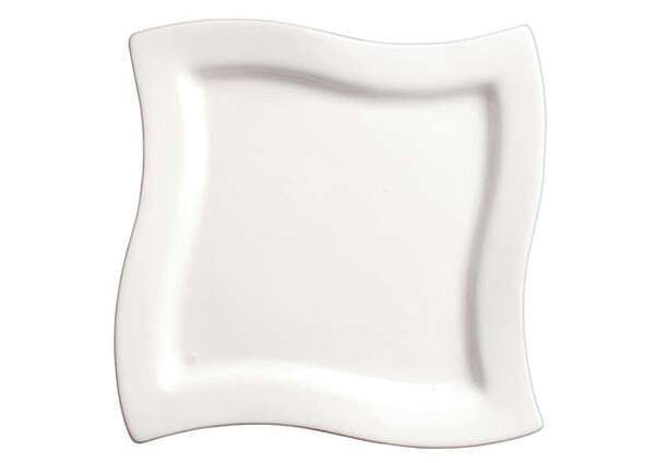 - WDP011-102, 7.5-Inch Ardesia Cramont Porcelain Square Swirl Bowl, Bright White, 24/CS