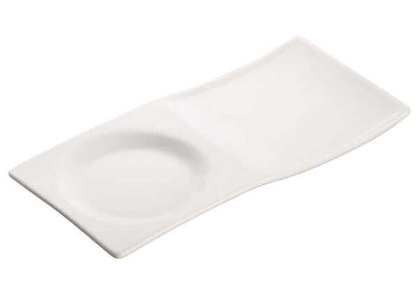 Winco WDP012-101, 8 x 3.75-Inch Ardesia Tenora Porcelain Rectangular Tray, Bright White, 36/CS (Discontinued)
