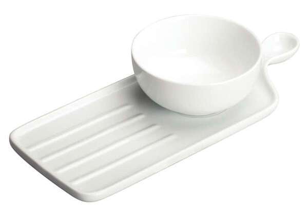 - WDP016-103, 11.63 x 4.75-Inch Ardesia Newry Porcelain Soup&Sandwich Serving Set, Bright White, 12/CS