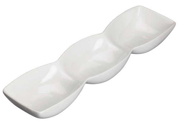 Winco WDP017-101, 14.25 x 4-Inch 24 Oz Ardesia Loures Porcelain Trio Bowl, Bright White, 24/CS (Discontinued)