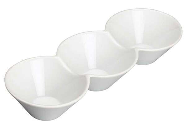 Winco WDP017-102, 13.25 x 5-Inch 50 Oz Ardesia Loures Porcelain Trio Bowl, Bright White, 12/CS (Discontinued)