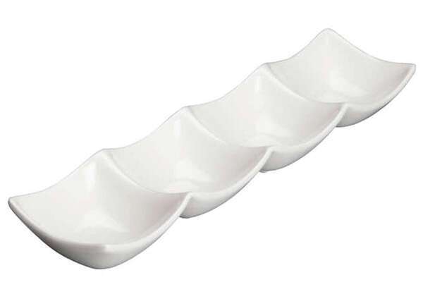 Winco WDP017-105 11.8 x 3-Inch 7.5 Oz Ardesia Loures Porcelain Bright White Quartet Bowl, 36/CS (Discontinued)