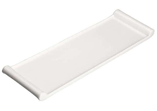 Winco WDP017-116, 14 x 4.5-Inch Ardesia Paredes Porcelain Rectangular Platter, Bright White, 24/CS (Discontinued)