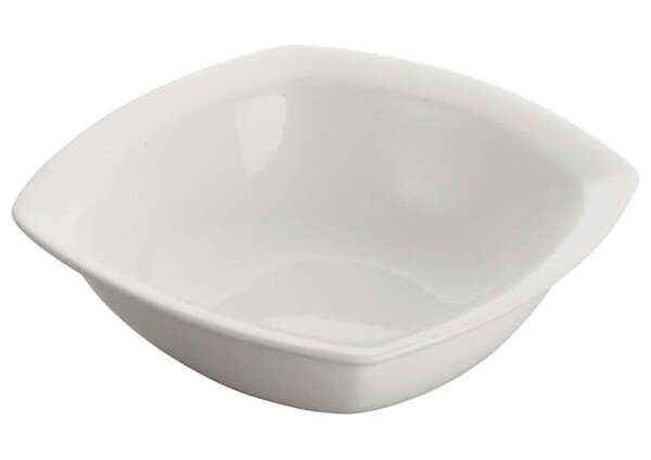 Winco WDP020-101, 5.5-Inch Ardesia Kesten Porcelain Square Dish, Bright White, 36/CS (Discontinued)