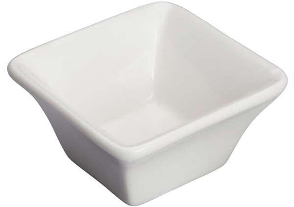 Winco WDP021-104, 2.5-Inch 1.5 Oz Dia Ardesia Mescalore Porcelain Square Mini Bowl, Bright White, 36/CS (Discontinued)