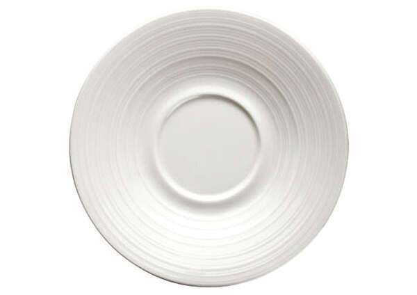 Winco WDP022-112, 6-Inch Dia Ardesia Zendo Porcelain Round Saucer, Bright White, 36/CS (Discontinued)