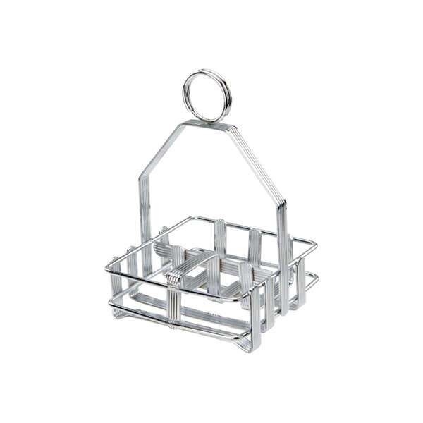 - WH-7, Chrome Plated Cruet Rack for Salt/Pepper Shaker & Sugar Packets