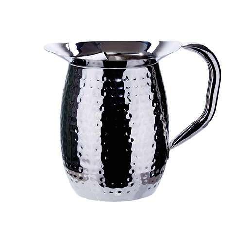 - WPB-3CH, 3-Quart Stainless Steel Bell Pitcher with Ice Guard, Hammered