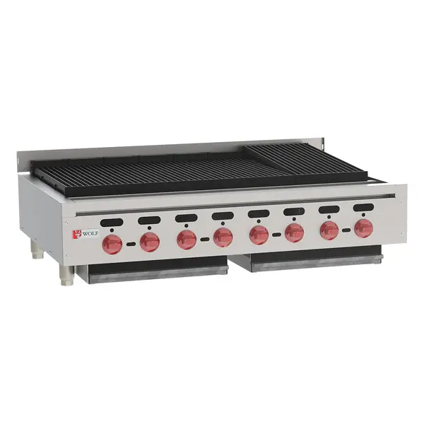 Wolf ACB47, 46.88-Inch Gas Countertop Medium Duty Radiant Charbroiler with Infinite Control