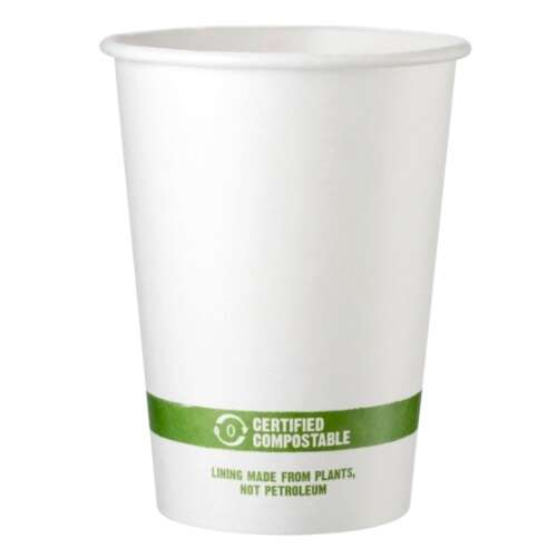 World Centric BO-PA-32, 32 Oz Compostable White Paper Bowls, 500/CS