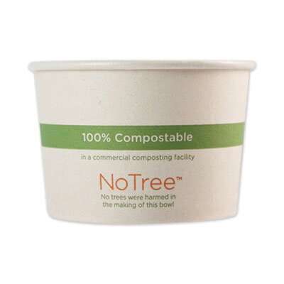 World Centric BO-SU-12, 12 Oz NoTree Paper Bowls, 500/CS