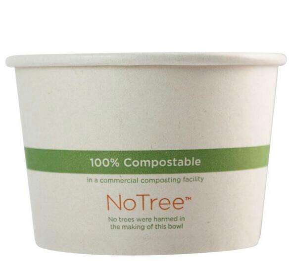 World Centric BO-SU-8, 8 Oz NoTree Paper Bowls, 1000/CS