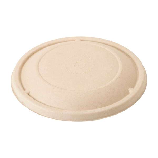 World Centric BOL-SC-U24, Kraft Plant Fiber Lid for 24 Oz. - 32 Oz. Fiber Bowls, 500/CS (Discontinued)