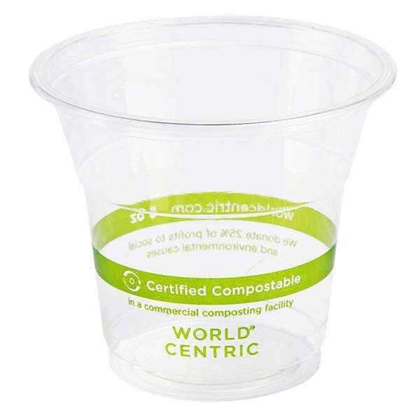 World Centric CP-CS-5, 5 Oz Clear PLA Cold Cups, 2000/CS