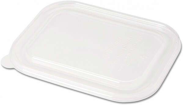 World Centric CTL-CS-3F, Clear PLA Lids for 20-48 Oz Compostable Fiber Boxes, 400/CS