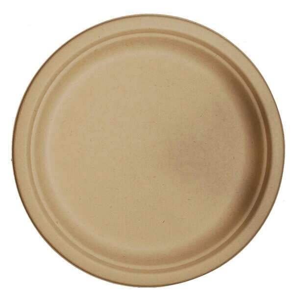 World Centric PL-SC-U9, 9-Inch Fiber Plate, 1000/CS, ASTM D6400, BPI, USDA