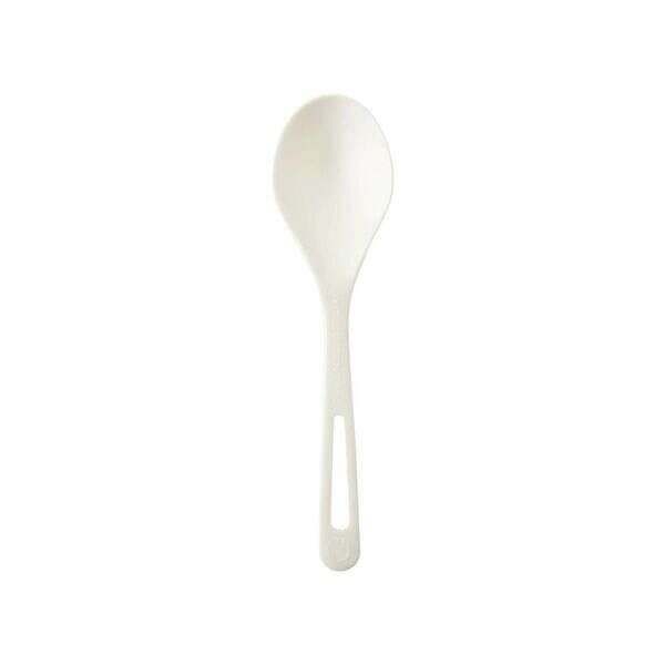 World Centric SO-PS-B, 6-inch White PLA Spoons, 1000/CS