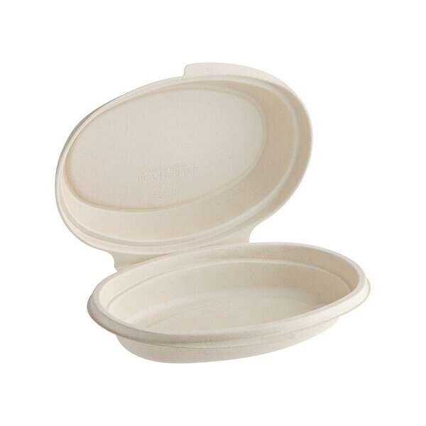 World Centric TO-FB-BB, 32 Oz Fiber Burrito Bowl Clamshell, 250/CS