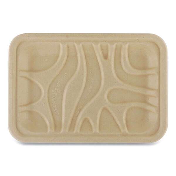 World Centric TR-SC-8PL, 10.5-inch Fiber Laminated Meat Trays, 480/CS