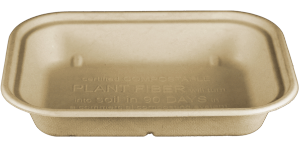 World Centric TR-SC-U10, 10x7.5x1.5-Inch Fiber Tray, 400/CS, ASTM D6400, BPI, USDA