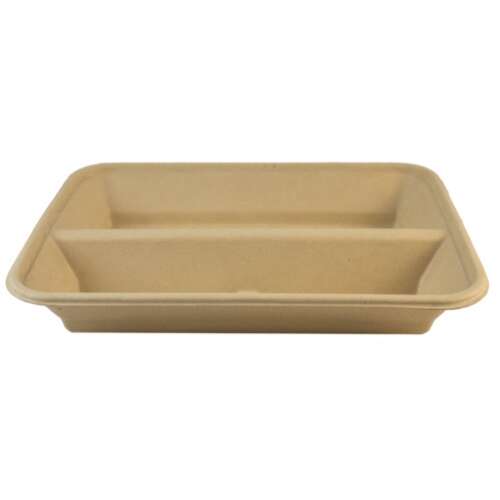 World Centric TR-SC-U10D, 23 Oz Compostable 2-Compartment Fiber Containers, 400/CS