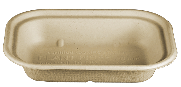 World Centric TR-SC-U8, 8x6x1.5-Inch Fiber Tray, 400/CS, ASTM D6400, BPI, USDA (Discontinued)