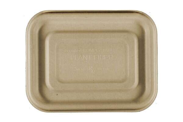 World Centric TR-SC-UAR, 6.5x5x1.5-Inch Fiber Tray, 600/CS, ASTM D6400, BPI, USDA