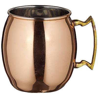 World Tableware CMM-20, 20 Oz Smooth Moscow Mule Mug with Handle