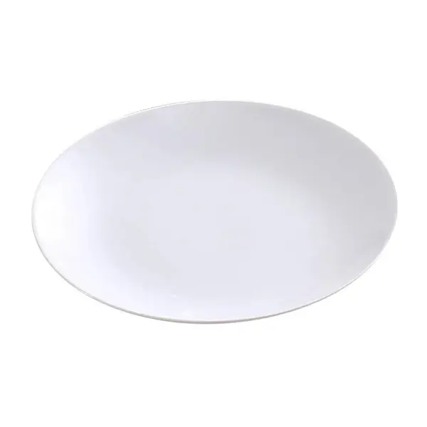 Yanco AC-14-C 14-Inch Abco Porcelain Super White Coupe Plate, 4/CS