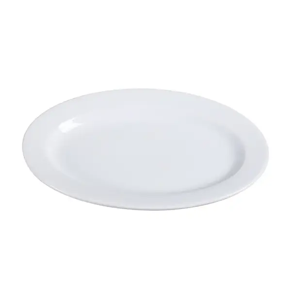 Yanco AC-34 9.5x6.5-Inch Abco Porcelain Oval Platter, 24/CS