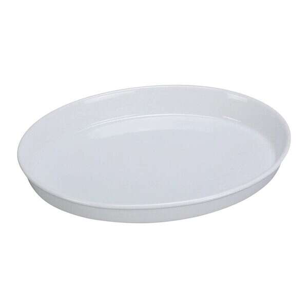Yanco BK-106 6x9x2-Inch Porcelain White Oval Deep Plate, 24/CS