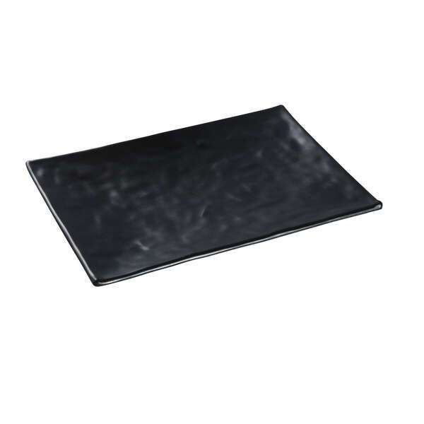 Yanco BP-2010 10x7-Inch Black Pearl Melamine Rectangular Plate, 48/CS