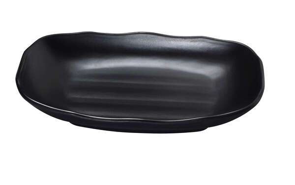 Yanco BP-2207 7x4.25-Inch Black Pearl Melamine Rectangular Deep Plate, 48/CS