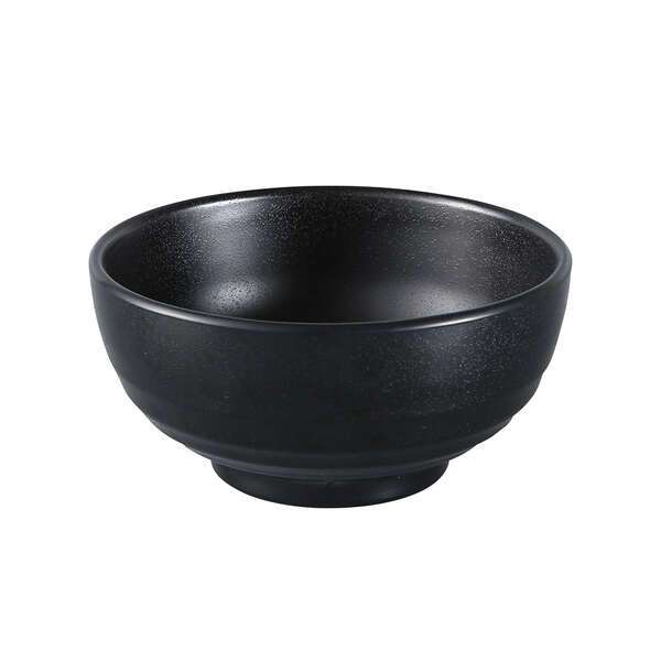 Yanco BP-3007 38 Oz 7-Inch Black Pearl Melamine Round Woodong Noodle Bowl, 48/CS