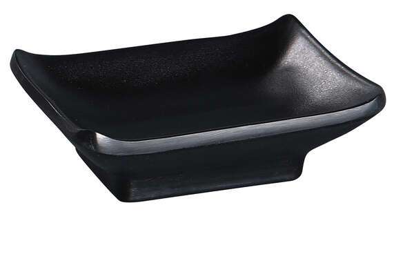 Yanco BP-4046 2.5 Oz Black Pearl Melamine Rectangular Sauce Dish, 72/CS