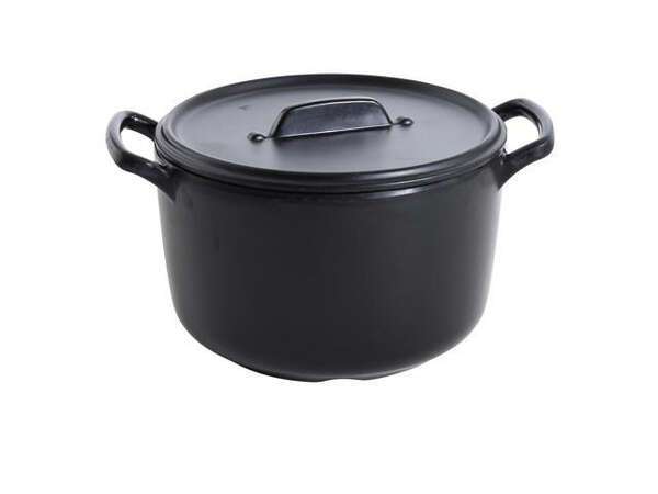 Yanco BP-4105 5.5-Inch Black Pearl Melamine Round Bowl with Handles and Lid, 24/CS