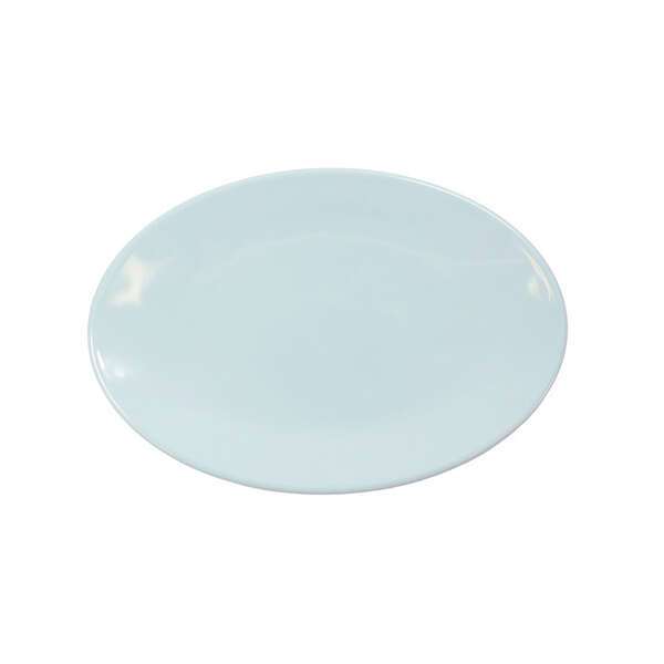 Yanco ВЅ-2907 7-Inch Bay Shell Melamine Oval Light Blue Plate, 48/CS (Discontinued)
