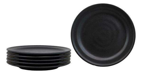 Yanco CAT-1020B 20-Inch Catering Melamine Round Black Plate, 6/CS