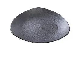 Yanco DB-207 7x1-Inch Porcelain Diamond Black Triangle Plate, 36/CS