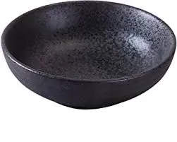 Yanco DB-3006 9 Oz 5x1.75-Inch Porcelain Diamond Black Salad Bowl, 36/CS