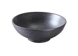 Yanco DB-3007 24 Oz 6.75x2.75-Inch Porcelain Diamond Black Soup Bowl, 24/CS