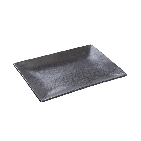 Yanco DB-408 8x5.5x.875-Inch Porcelain Diamond Black Rectangular Plate, 36/CS